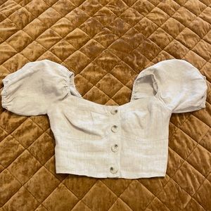 Suboo linen crop top